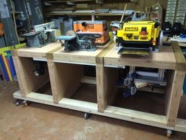 Workbench DIY Multi-Tool Flip-Top Table Triple-Section Mobile Base