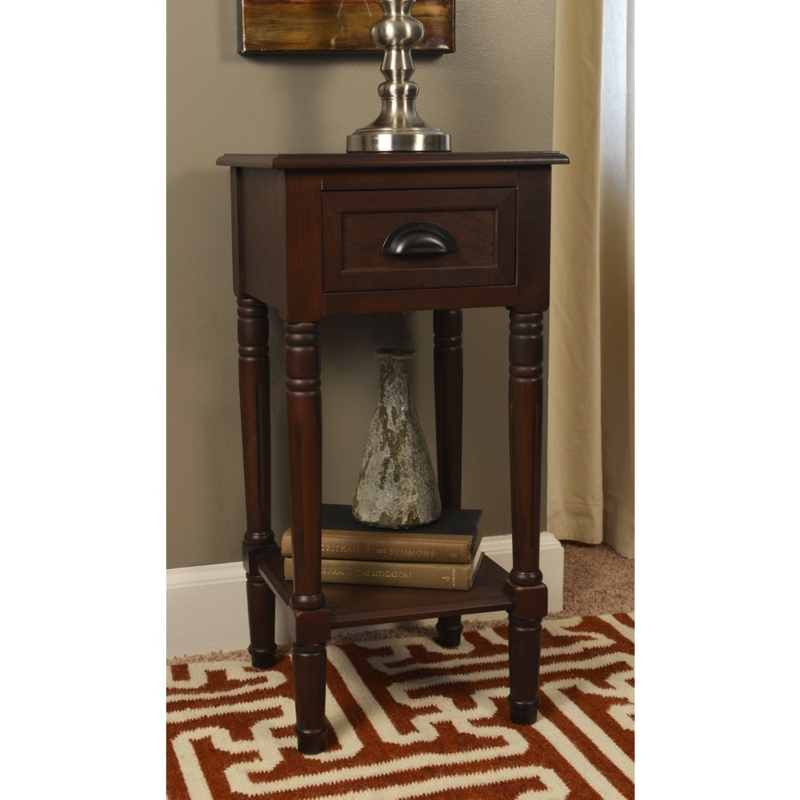 14-in W x 28-in H Espresso Wood End Table Assembly Required FR1620 at 