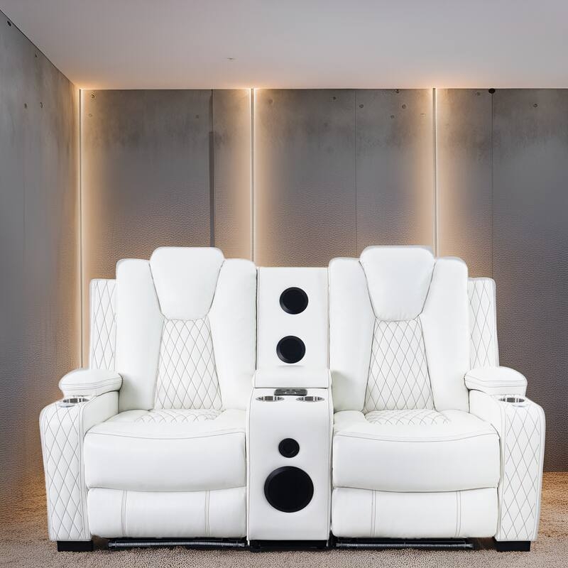3-Piece Power Reclining Set with Drop Down Table and Console