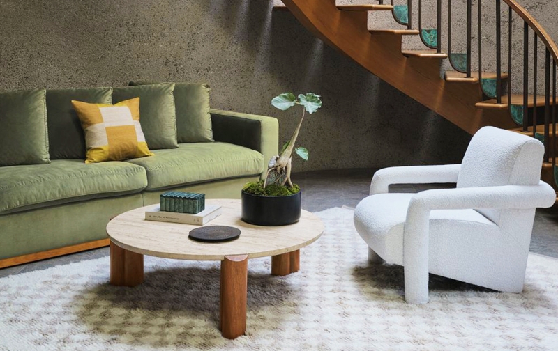 Abstract Tiered Coffee Table Organic Shape Matte White Sculptural