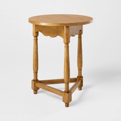 Accent Table Light Wood Transitional Living Room Side Table
