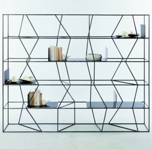 Airy Scandinavian Bookcase with White Frame and Light Wood Shelves