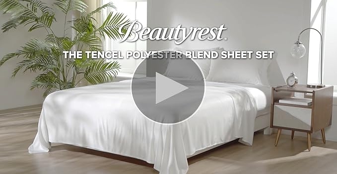 Amazon.com: Beautyrest Tencel Polyester Blend Sheet Set with Grey Finish  BR20-3906 : Home & Kitchen