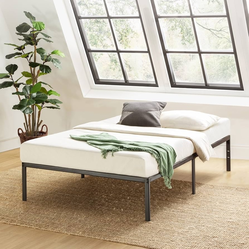 Amazon.com: Best Price Mattress 14-Inch Metal Platform Beds w/ Heavy Duty  Steel Slat Mattress Foundation (No Box Spring Needed), Black : Home &  Kitchen