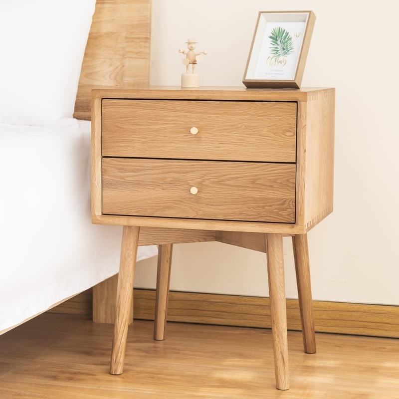 Amazon.com: Cttasty Night Stand, Midcentury Modern Solid Wood Nightstand  with Drawer, Durable Sturdy Tall Bedside Tables with High Stool Leg, 17.72  W x 13.78 D x 23.63 H Inches (Natural) : Home & Kitchen