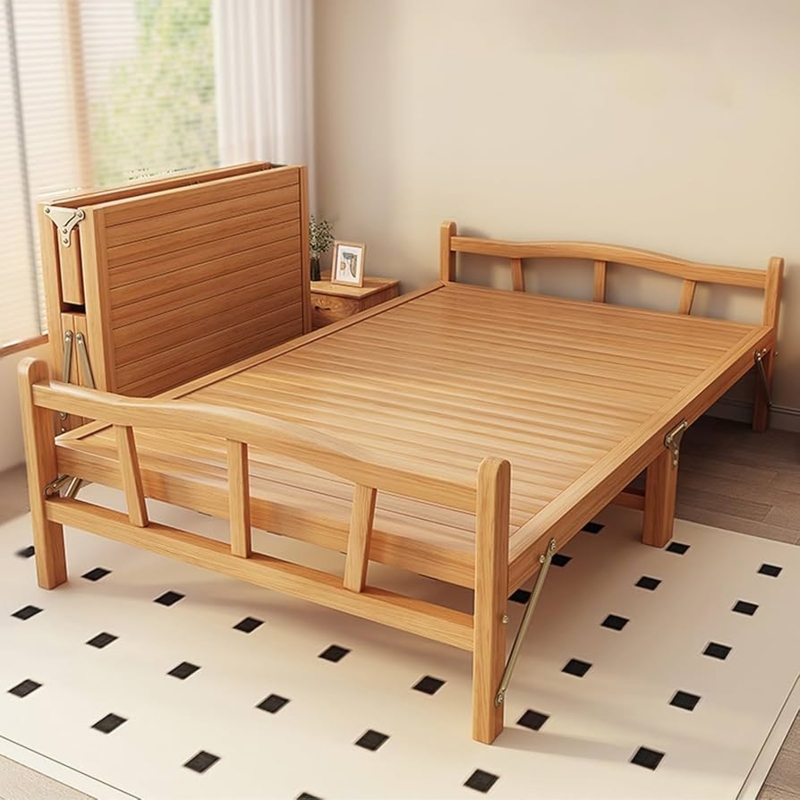Amazon.com: Folding Bed Frame Without Mattress Made of Bamboo Stable and  Load-Bearing for Home Office Nap Space Saving Fold up Bed for Easy  Storage(190 * 80 * 30cm) : Home & Kitchen