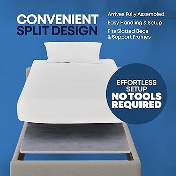 Amazon.com: Greaton, Premium 38mm Split Wood Bunkie Board Twin Size Bed -  2-Piece Under Mattress Support Board, Fully Assembled, Fabric Ventilation  Cover - Replaces Wooden Slats or Box Spring for Bed Frames,