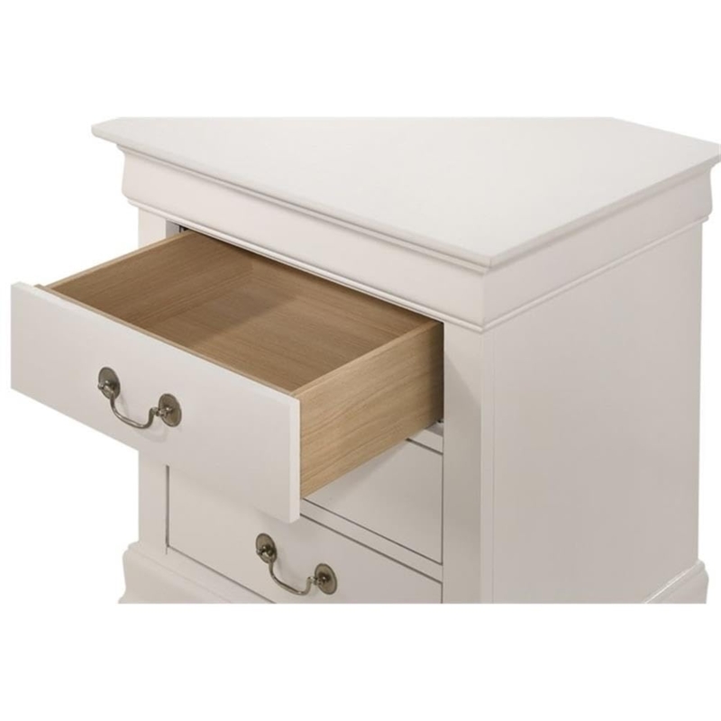 Amazon.com: MAKLAINE Contemporary Nightstand, 29 in H x 21 in W x 16 in D,  Solid and Manufactured Wood with Real Wood Veneers, White Finish, 3  Dovetailed Drawers, Fully Assembled Bedroom Storage
