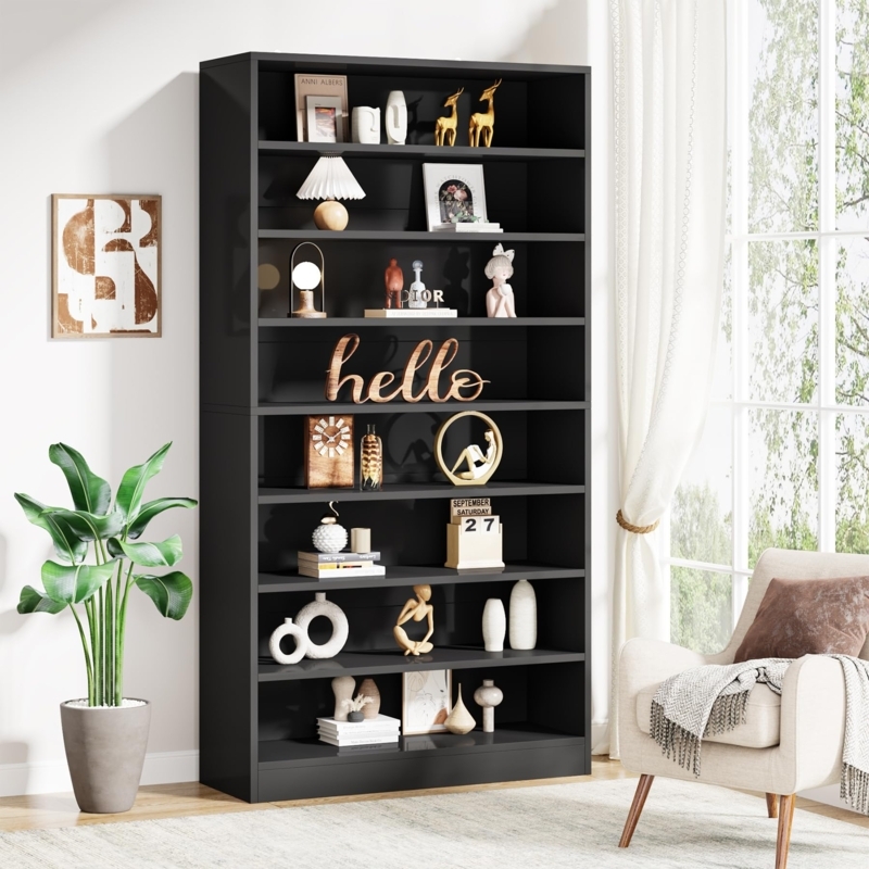 Amazon.com: Tribesigns 71 Inch Tall Bookcase, Modern Freestanding Bookshelf  9 Tier Bookcases, Large Open Display Shelf Storage Cabinet Organizer for  Living Room, Home Office, Library, Bedroom (Black) : Home & Kitchen