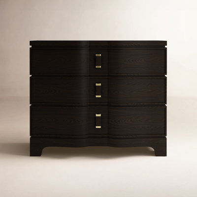 Bachelors Chest Weathered Gray Driftwood Three Drawers Bracket Feet