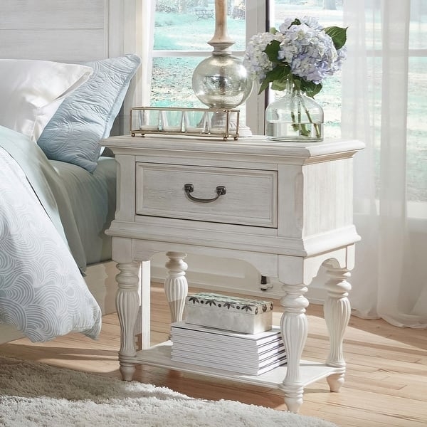 Bayside Antique White Leg Night Stand - Bed Bath & Beyond - 17433113