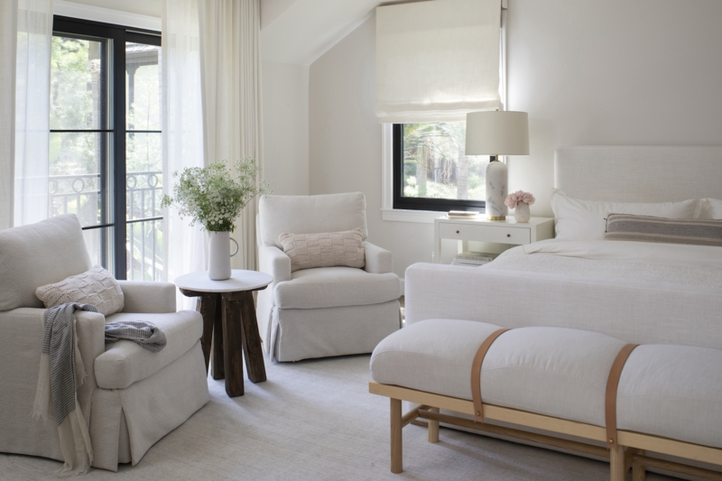 Bed Architectural Wall Paneling Tall Upholstered Headboard
