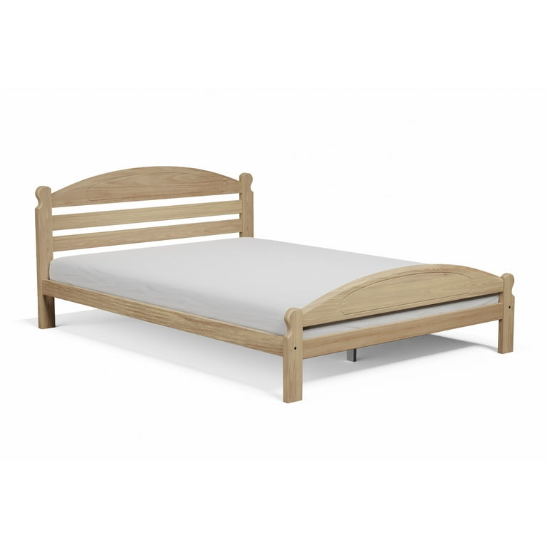 Bed Frame Slatted Footboard Full XL Pine Grain Rustic