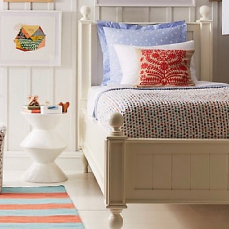 Bed Frame with Rustic Wood Plank Headboard and Warm Brown Tone