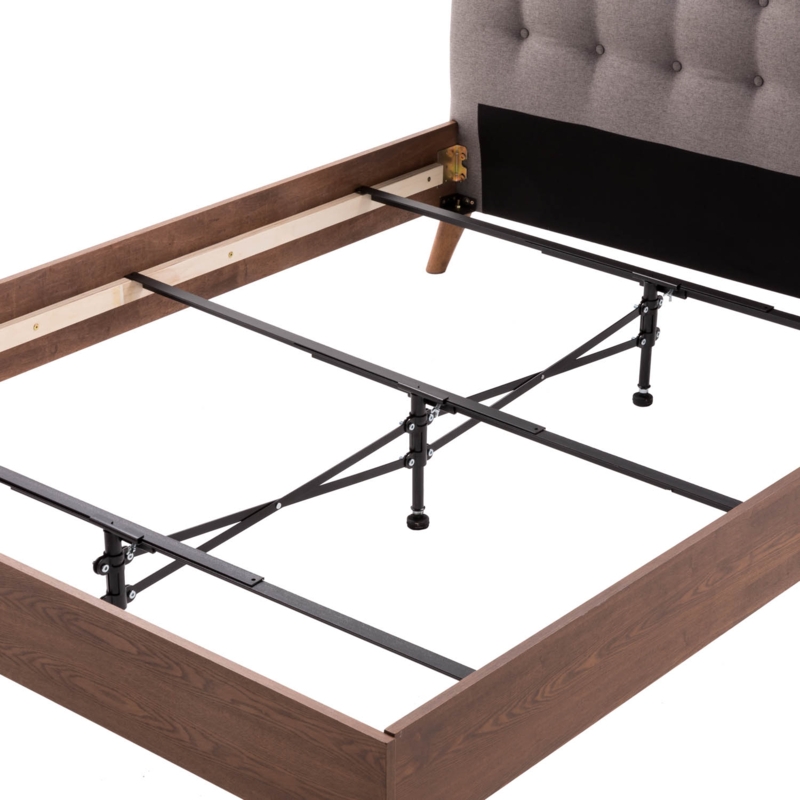 Bed Support System Adjustable Width Telescoping Rails Matte Finish