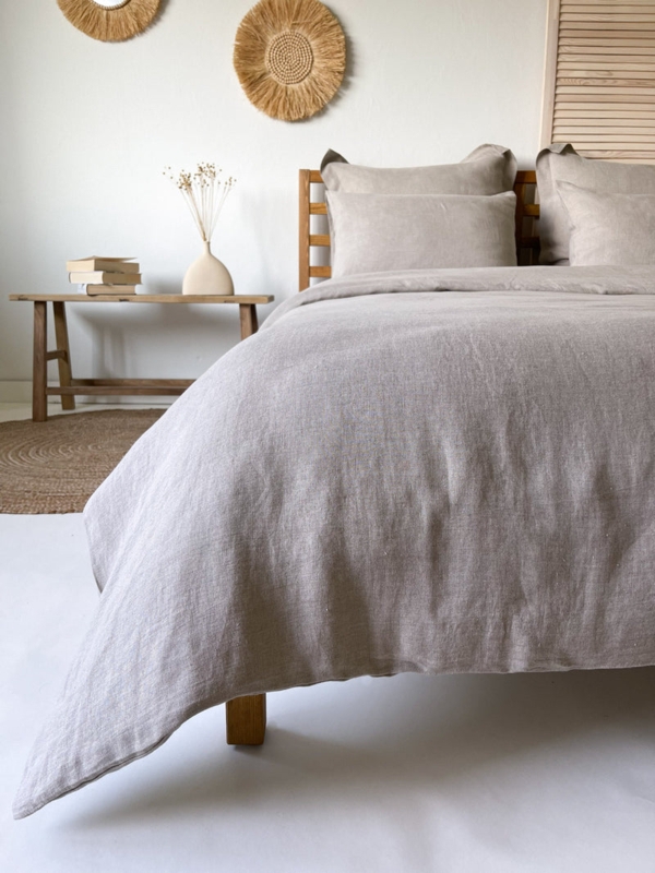 Bedding Set Lived In Look Wrinkled Texture Organic Modern Vibe Tan