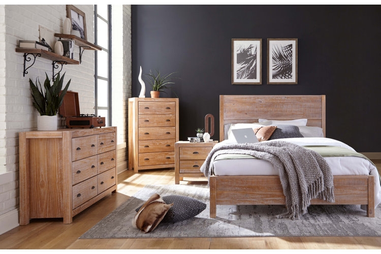 Bedroom Set Transitional Espresso And Cream Contrast Upholstered