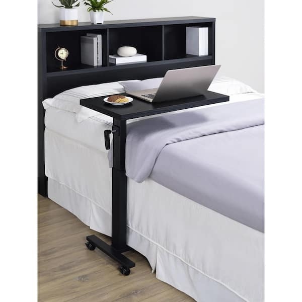 Black Adjustable Height C-Table on Mobile Casters