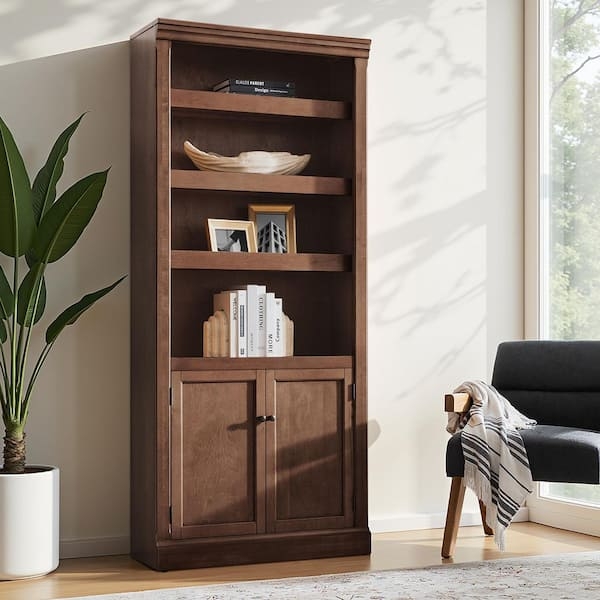 Bookcase Architectural V-Frame Open Back Contemporary Storage