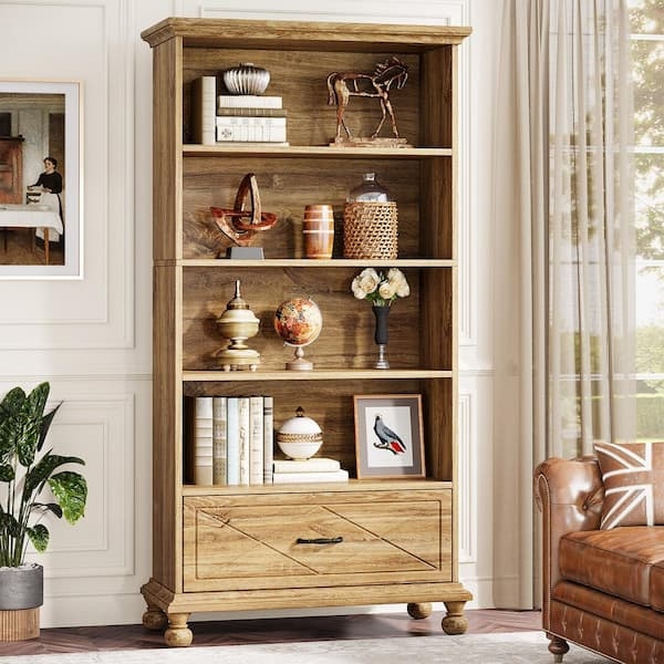 Bookcase Industrial X-Brace Sides Mixed Materials