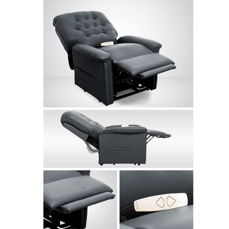 Burgundy Power Lift Recliner featuring Split-Seam Back and Rolled Arms