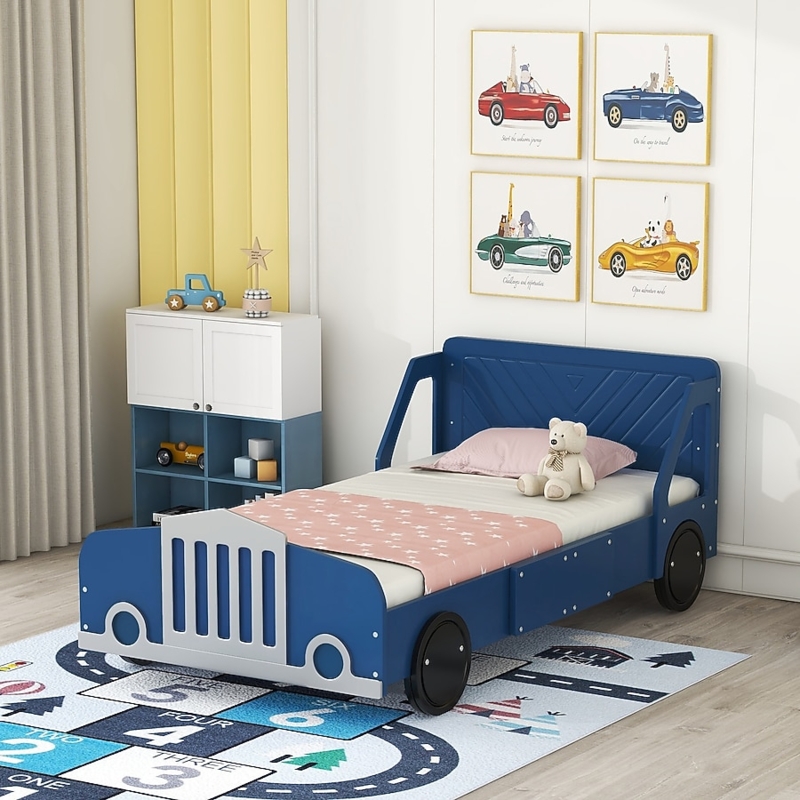 Car Shaped Platform Bed with Side Rails