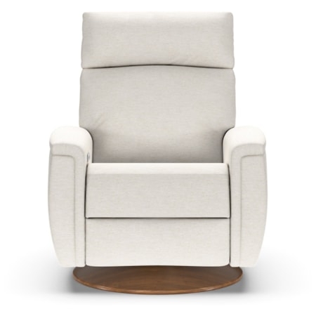 Charcoal Power Recliner with Swivel Base & Built-In USB Port