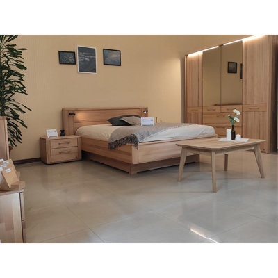 Classic European Bedroom Set with Carved Details and Storage Bed