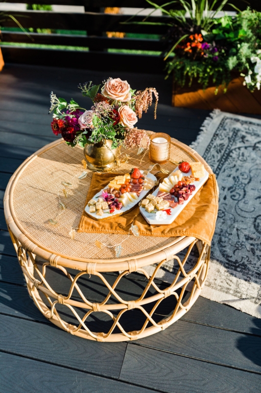 Coastal Boho Rattan Coffee Table with Open Lattice Pedestal Base