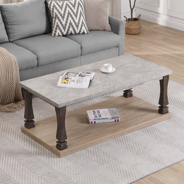 Coffee Table Espresso Transitional X-Side Panels Storage