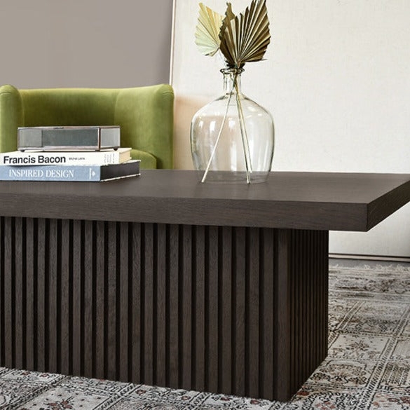 Coffee Table featuring Sculptural Arched Legs, Dark Wood Toned