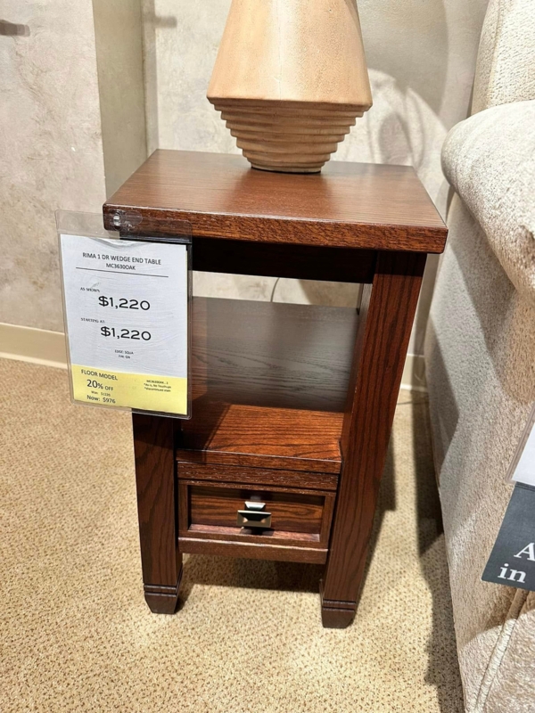 Coffee Table Mission Style Slatted Sides Medium Brown Craftsman