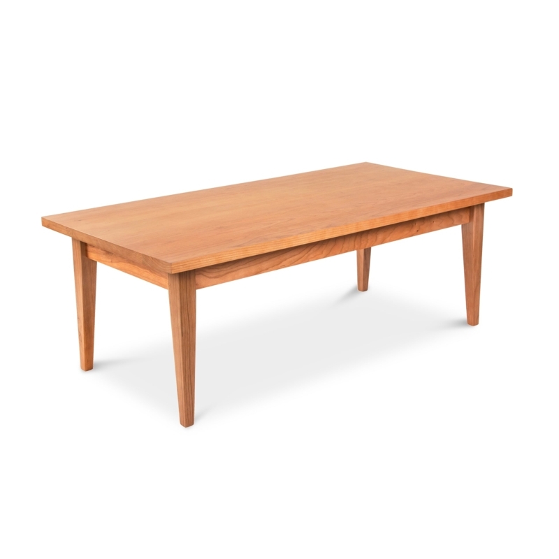Coffee Table Warm Wood Shaker Style Tapered Legs Design