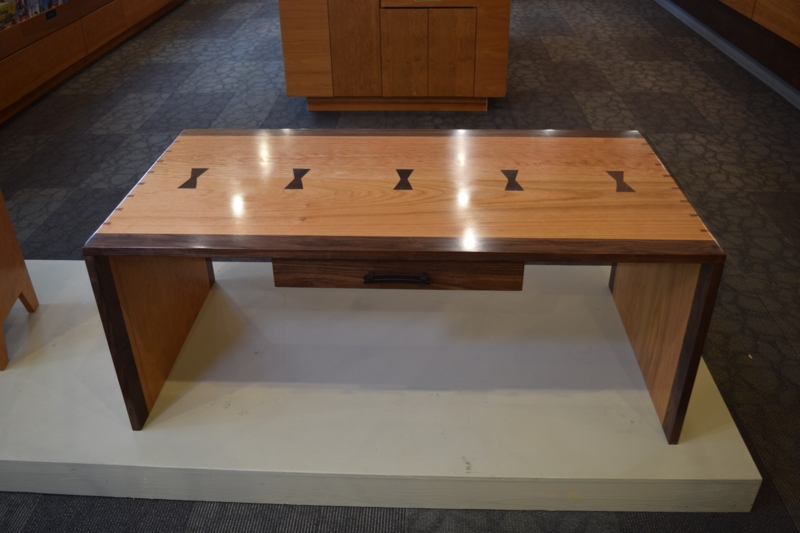 Coffee Table with Open Storage Shelf and Square Legs
