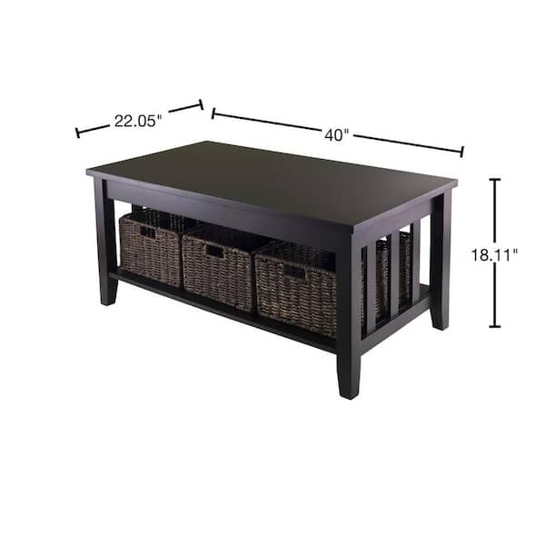 Coffee Table with Tapered Legs, Matte Finish, Organized Living Room.