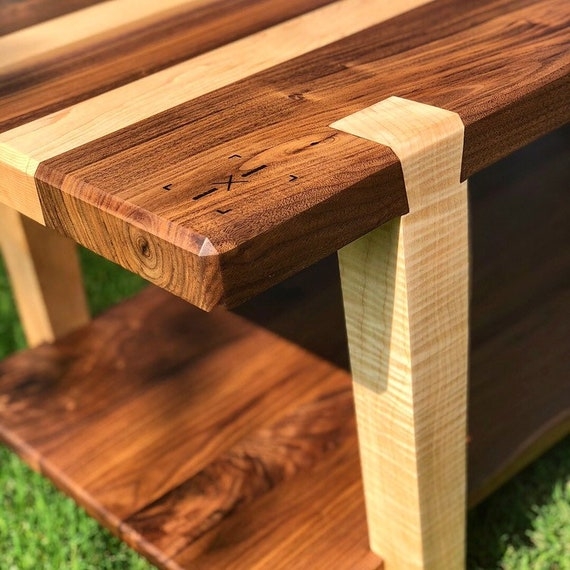 Coffee Table with Thick Slab Construction and Natural Grain