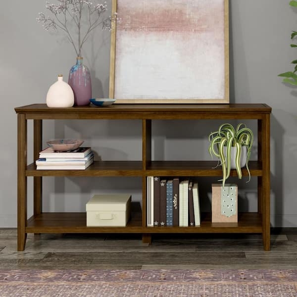 Console Table Three Tier Tapered Legs Open Shelf Sofa Table