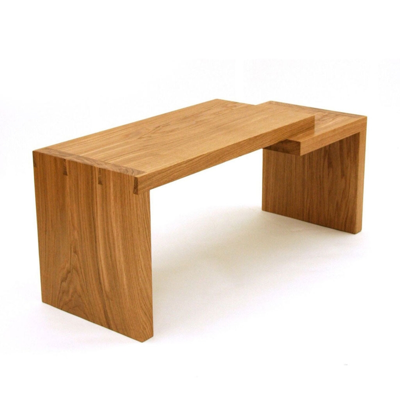 Contemporary Coffee Table with Unique Folded Legs and Exposed Joinery