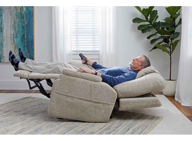 Cream Zero Gravity Power Lift Recliner with USB Port