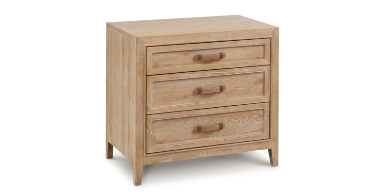 Dark Espresso Nightstand with Beveled Detailing, 3-Drawer Bedside Chest