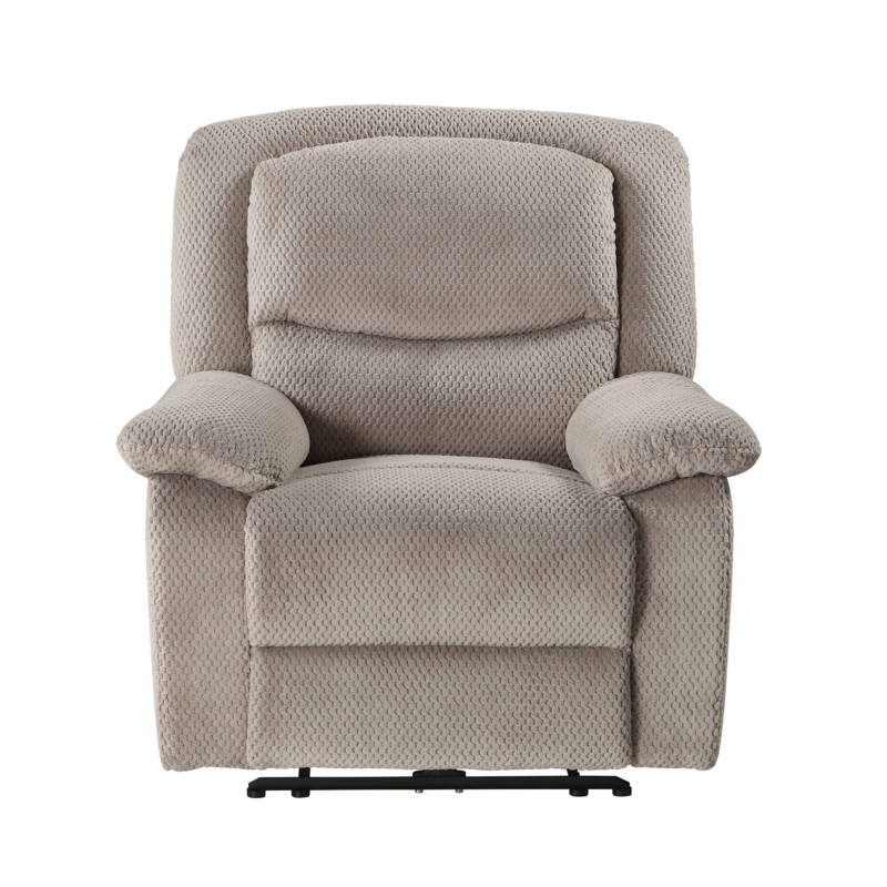 Deep Body Cushion Power Recliner with Overstuffed Silhouette