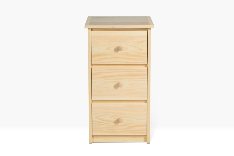 Deep Evergreen Nightstand featuring a Contrasting Natural Wood Top