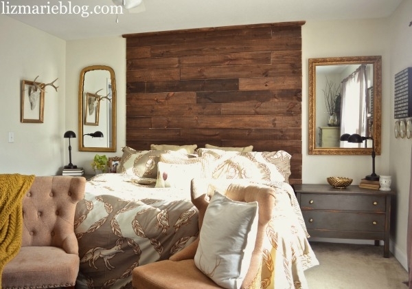 DIY Style Rustic Headboard, Reclaimed Wood Slat Look
