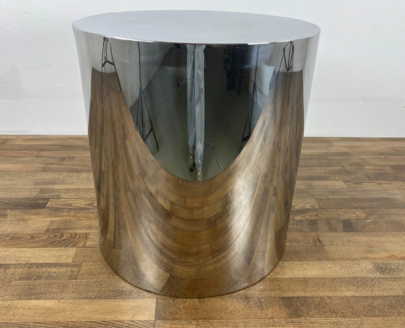 Drum Table Cylindrical Seamless Mirror Polished Stainless Steel