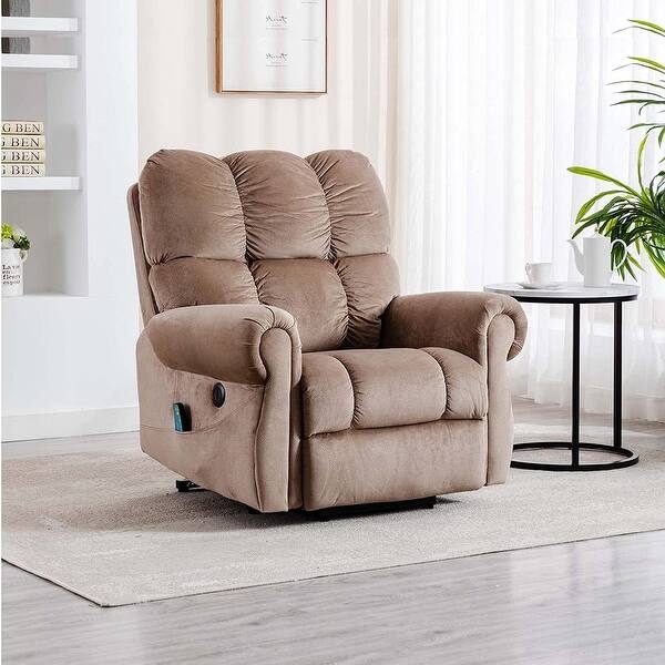 Electric Lift Recliner Dark Brown Leather-like Tufted Back