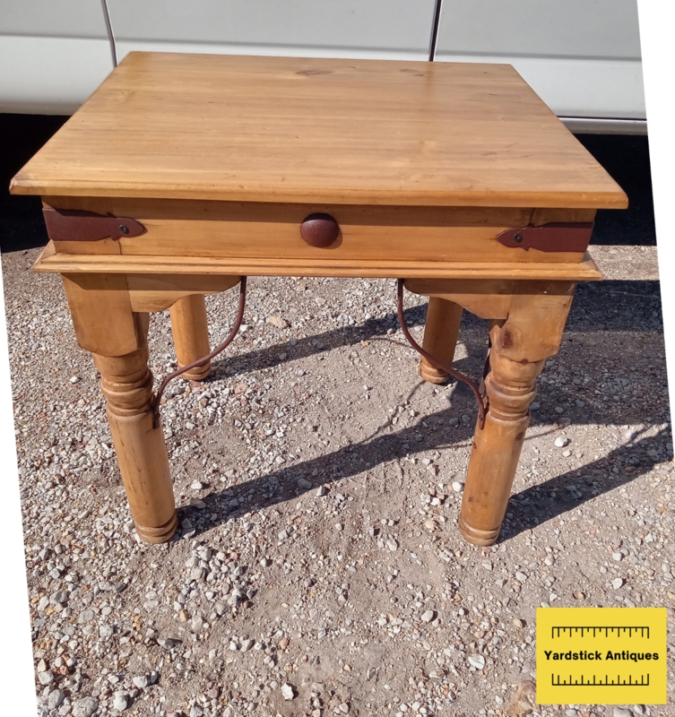 End Table Block Construction Rough Sawn Texture