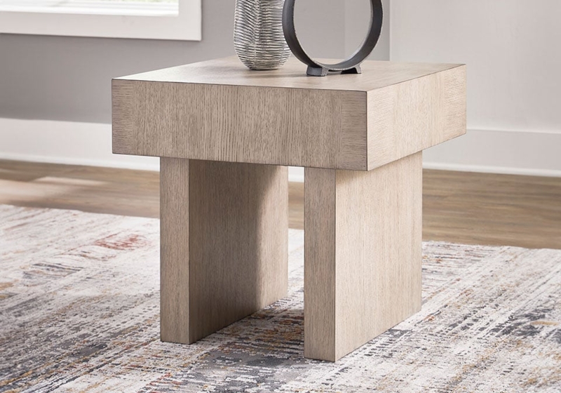 End Table Bottom Drawer Open Shelf Tapered Legs Light Gray Finish