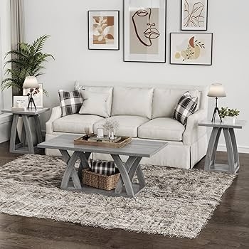 End Table C-Shaped Frame, Modern Grey Marbled Top Side Table