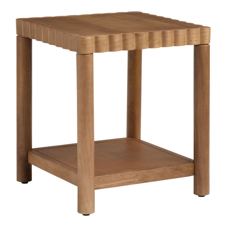 End Table Hazelnut Tone Organic Modern Living Room Furniture
