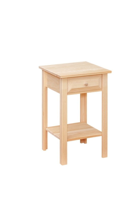 End Table Narrow Profile Two-Tier Wood Craftsman Style